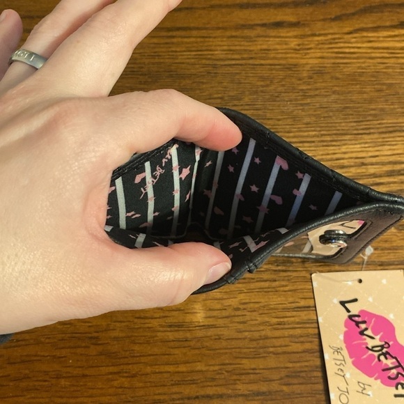 Betsey Johnson Heart Print Bi-Fold Wallet - Picture 4 of 6